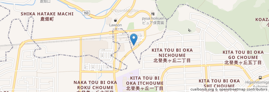 Mapa de ubicacion de キンダーキッズインターナショナルスクール 奈良登美ヶ丘校 en Japão, 奈良県, 奈良市.