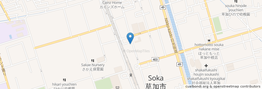 Mapa de ubicacion de JUNE en 일본, 사이타마현, 草加市.