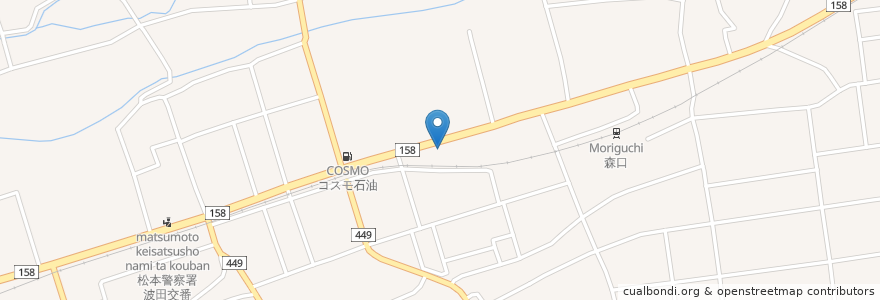 Mapa de ubicacion de 八十二銀行 en Jepun, 長野県, 松本市.
