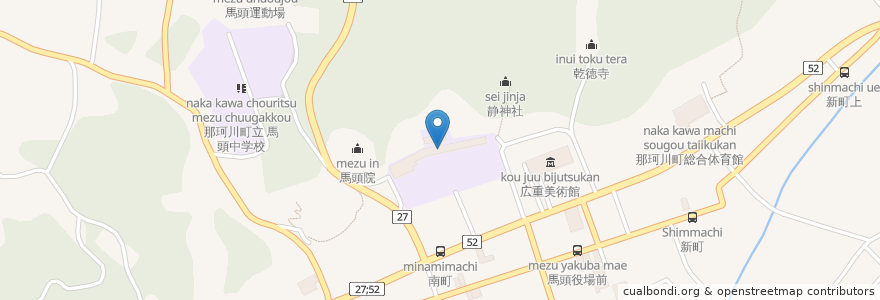 Mapa de ubicacion de 馬頭小学校 en Japan, Präfektur Tochigi, 那須郡, 那珂川町.