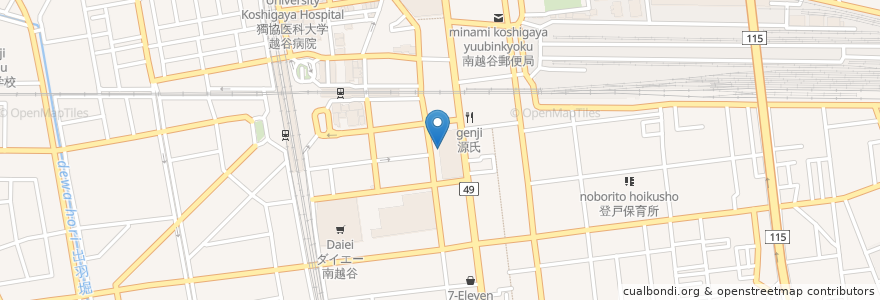 Mapa de ubicacion de サイゼリヤ en Jepun, 埼玉県, 越谷市.