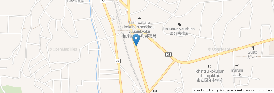 Mapa de ubicacion de 炭火焼ダイニング 369 en 日本, 大阪府, 柏原市.