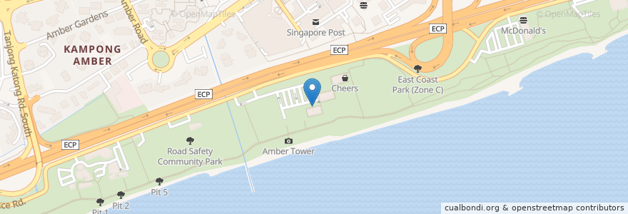Mapa de ubicacion de Sports Bar & Restaurant en 新加坡, 东南区.