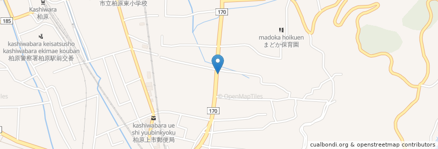 Mapa de ubicacion de 木の実 en Japonya, 大阪府, 柏原市.