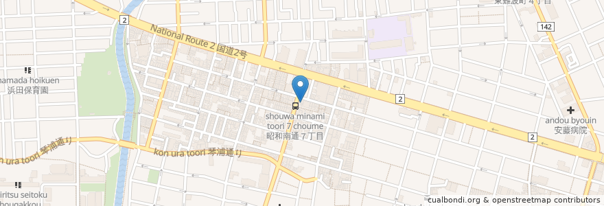 Mapa de ubicacion de カラオケ居酒屋 美恵 en 일본, 효고현, 尼崎市.