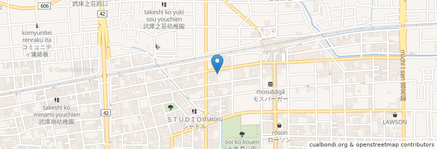 Mapa de ubicacion de カサレッチョ en Japão, 兵庫県, 尼崎市.
