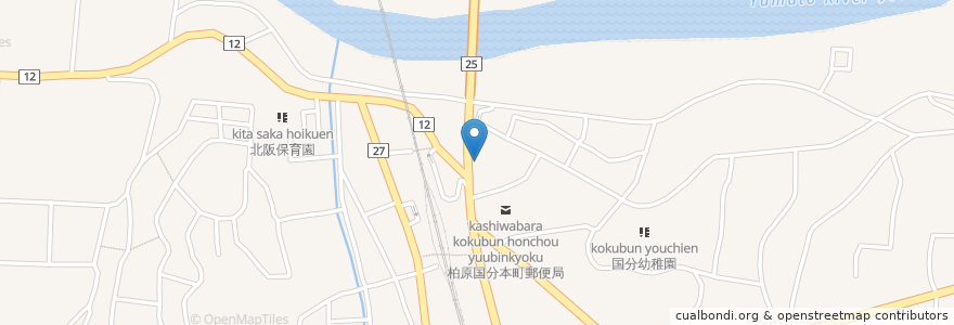 Mapa de ubicacion de 創研学院 en 日本, 大阪府, 柏原市.