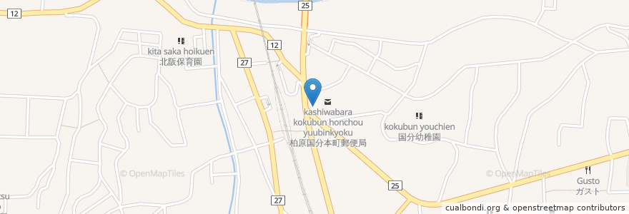 Mapa de ubicacion de 個別指導学院 フリーステップ en 日本, 大阪府, 柏原市.