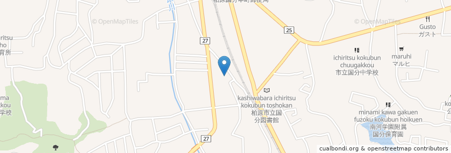 Mapa de ubicacion de 谷口歯科 en Jepun, 大阪府, 柏原市.