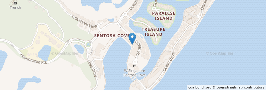 Mapa de ubicacion de Rock Bar en Singapura, Southwest.