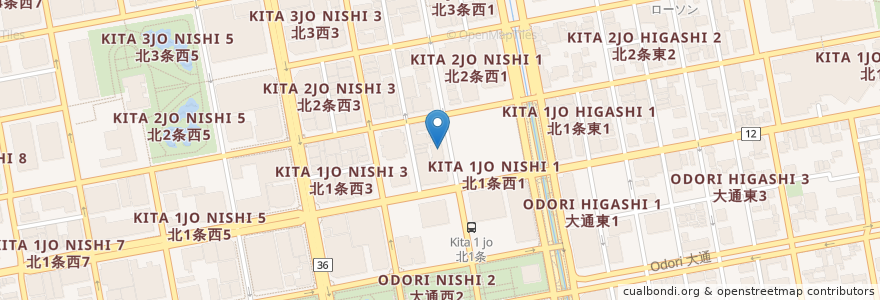 Mapa de ubicacion de すぎ乃 en ژاپن, 北海道, 石狩振興局, 札幌市, 中央区.
