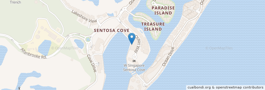 Mapa de ubicacion de Mykonos On The Bay en シンガポール, Southwest.