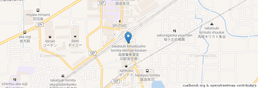 Mapa de ubicacion de りそなクイックロビー en اليابان, أوساكا, 高槻市.