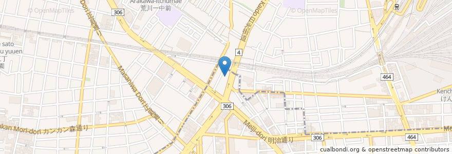 Mapa de ubicacion de 三ノ輪歯科 en Japon, Tokyo.