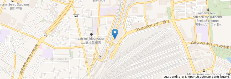 Mapa de ubicacion de BiVi南千住駐輪場 en Japonya, 東京都.
