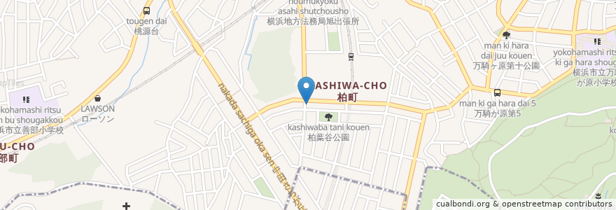 Mapa de ubicacion de レコードブック南万騎が原 en Japan, 神奈川県, Yokohama, 旭区.