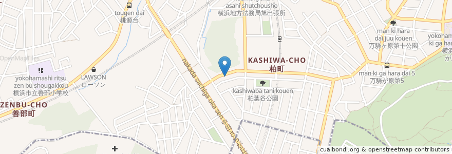 Mapa de ubicacion de 満月屋 en ژاپن, 神奈川県, 横浜市, 旭区.