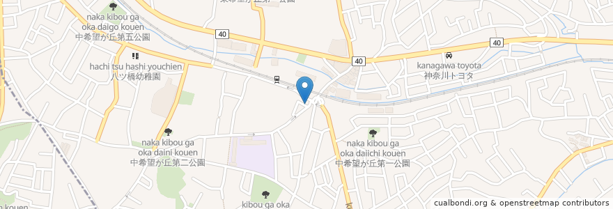 Mapa de ubicacion de 薬樹薬局 en Japón, Prefectura De Kanagawa, Yokohama, 旭区.
