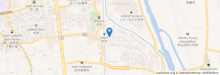 Mapa de ubicacion de なな整骨院 en ژاپن, 兵庫県, 伊丹市.