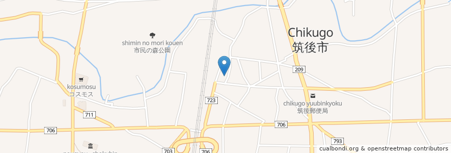 Mapa de ubicacion de Books&cafe HAINUZUKA table en Japan, Fukuoka Prefecture, Chikugo.