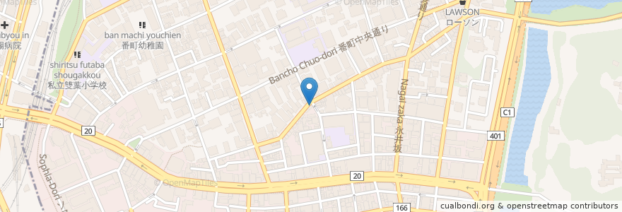 Mapa de ubicacion de 紅華美楼 en Japón, Tokio, Chiyoda.