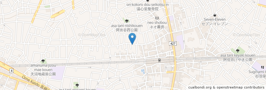 Mapa de ubicacion de ながふじ en 일본, 도쿄도, 杉並区.