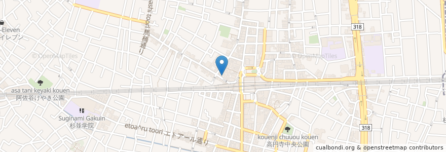 Mapa de ubicacion de 博多や en 日本, 东京都/東京都, 杉並区.