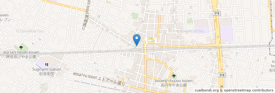 Mapa de ubicacion de 赤城屋 en Japonya, 東京都, 杉並区.
