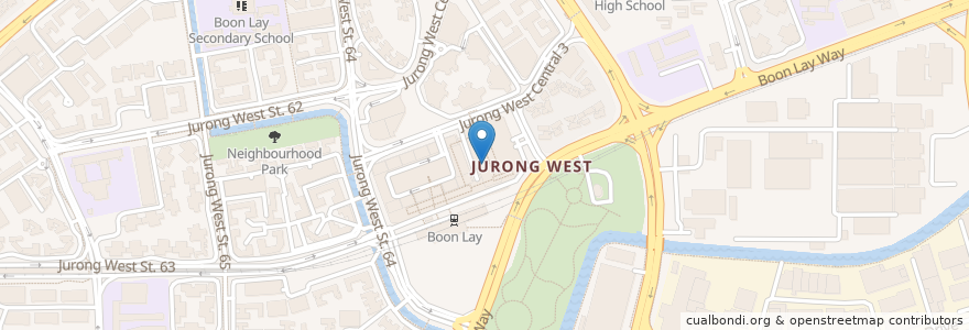Mapa de ubicacion de Jollibee en Singapour, Southwest.