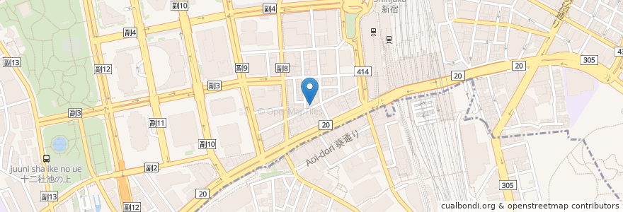 Mapa de ubicacion de レジーナ薬局 en Japan, Tokio, 新宿区.