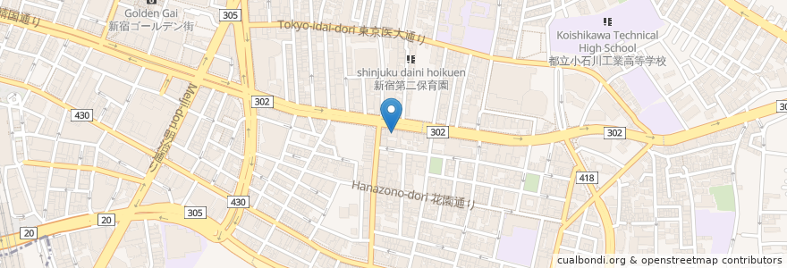 Mapa de ubicacion de スギ薬局 en Japan, Tokio, 新宿区.