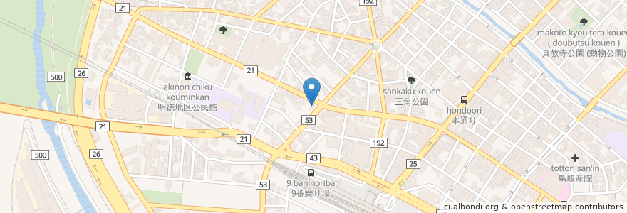 Mapa de ubicacion de マブチ歯科医院 en ژاپن, 鳥取県, 鳥取市.