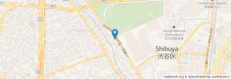 Mapa de ubicacion de 南国酒場　アヤバニ en Jepun, 東京都, 渋谷区.