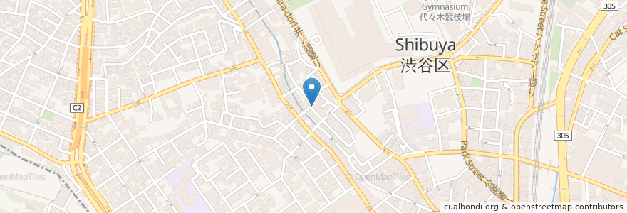 Mapa de ubicacion de 手打ち蕎麦　神山 en ژاپن, 東京都, 渋谷区.