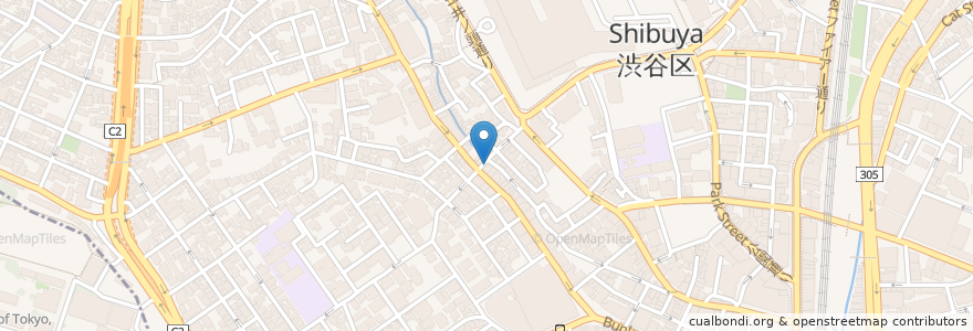 Mapa de ubicacion de ガガナラーメン極 渋谷店 en Japan, 東京都, 渋谷区.
