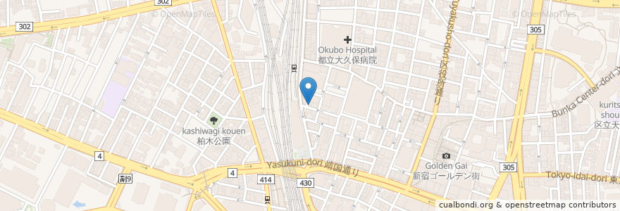 Mapa de ubicacion de Ramen Takahashi en Giappone, Tokyo, Shinjuku.