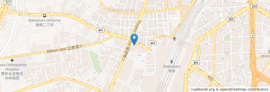 Mapa de ubicacion de Toraji Ikebukuro West Exit Branch en اليابان, 東京都, 豊島区.