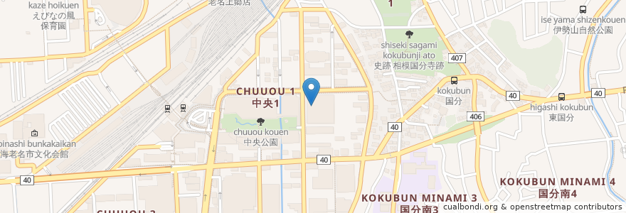 Mapa de ubicacion de タイムズ ビナウォーク第3 en 일본, 가나가와현, 海老名市.