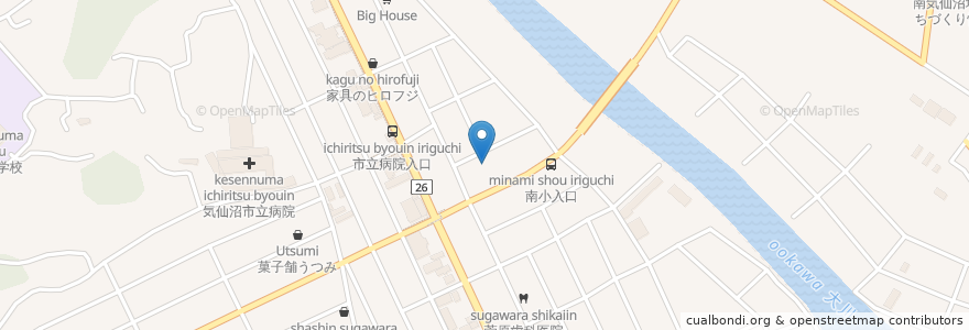 Mapa de ubicacion de コ・エル（一社） 相談支援センターじょいん en Япония, Мияги, 気仙沼市.