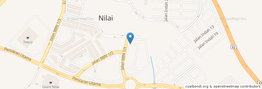Mapa de ubicacion de Pizza Hut en مالزی, نگاری سمبیلان, Seremban.