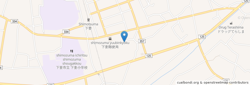 Mapa de ubicacion de 小野子公民館 千手観世音堂 en اليابان, إيباراكي, 下妻市.