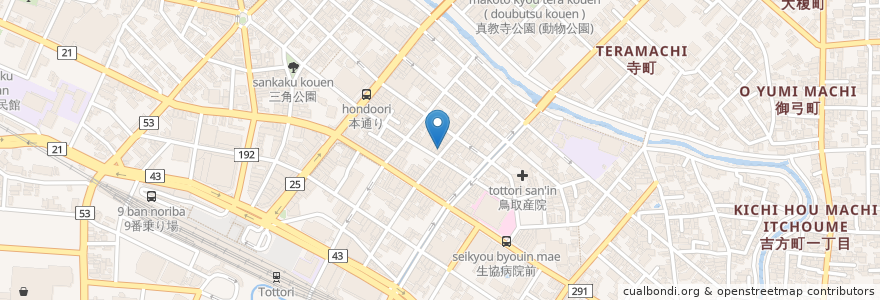Mapa de ubicacion de 木の実 en Japón, Prefectura De Tottori, 鳥取市.