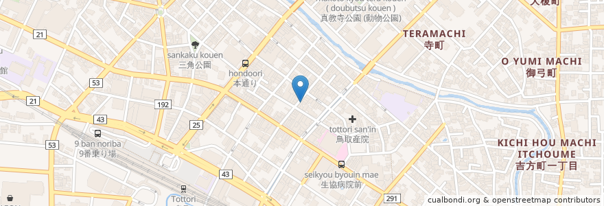 Mapa de ubicacion de 札幌亭末広店 en 일본, 돗토리현, 鳥取市.