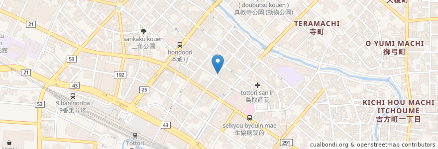 Mapa de ubicacion de かず味 en ژاپن, 鳥取県, 鳥取市.