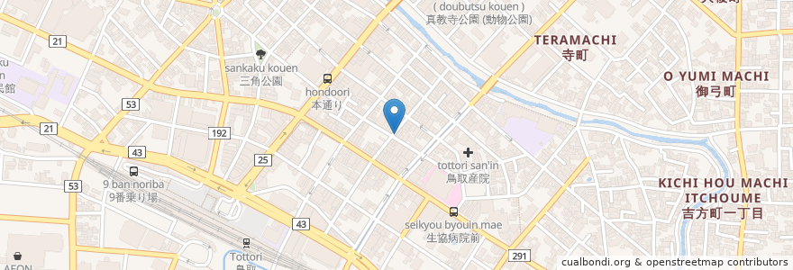 Mapa de ubicacion de MORIZO en Jepun, 鳥取県, 鳥取市.