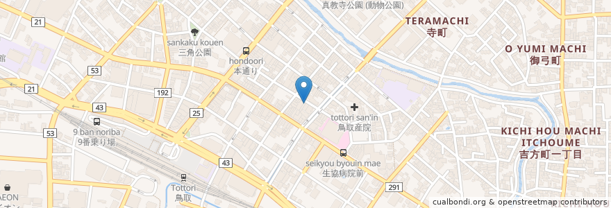 Mapa de ubicacion de ワンアンドワン en 일본, 돗토리현, 鳥取市.