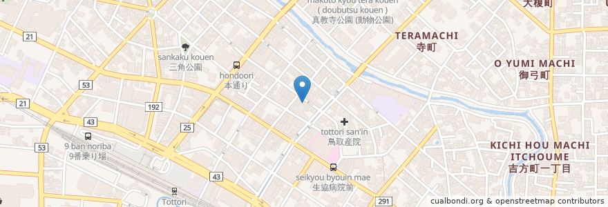 Mapa de ubicacion de ろさんじん en 일본, 돗토리현, 鳥取市.