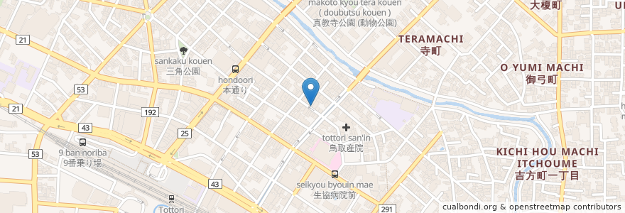 Mapa de ubicacion de 弥千代 en Japonya, 鳥取県, 鳥取市.