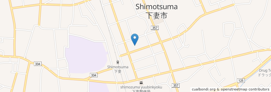 Mapa de ubicacion de 常陽銀行 en Jepun, 茨城県, 下妻市.