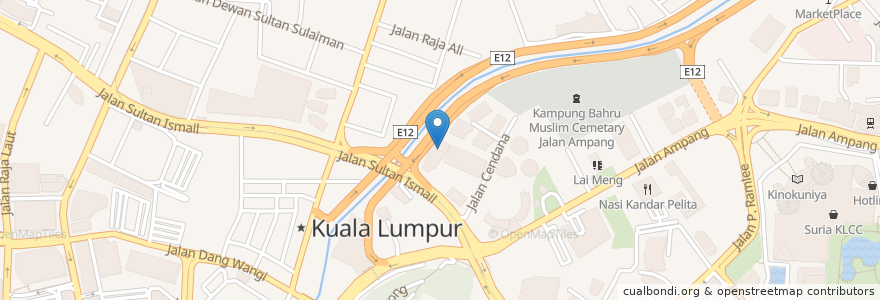 Mapa de ubicacion de Deep Blue roof bar en Malasia, Selangor, Kuala Lumpur.
